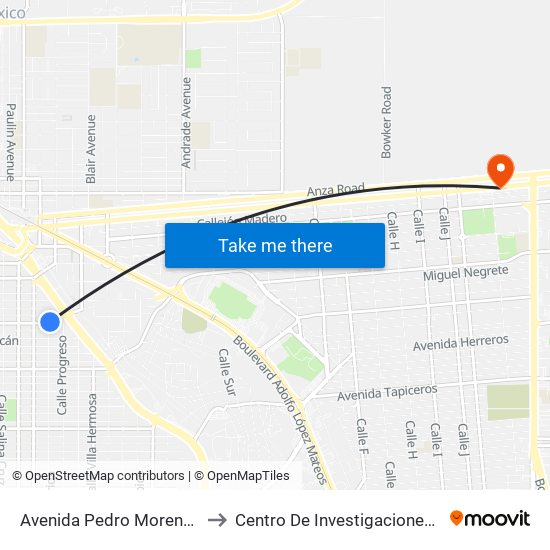 Avenida Pedro Moreno / Mérida to Centro De Investigaciones Culturales map