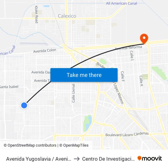 Avenida Yugoslavia / Avenida Checoslovaquia to Centro De Investigaciones Culturales map