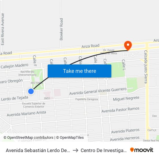 Avenida Sebastián Lerdo De Tejada / Julián Carrillo to Centro De Investigaciones Culturales map