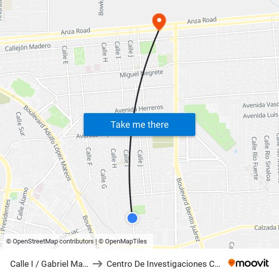 Calle I / Gabriel Mancera to Centro De Investigaciones Culturales map