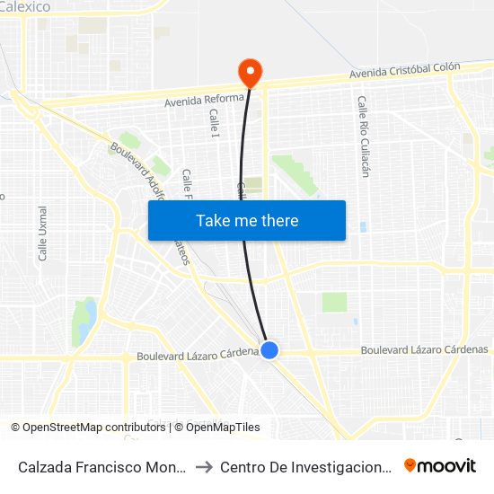 Calzada Francisco Montejano / Zita to Centro De Investigaciones Culturales map