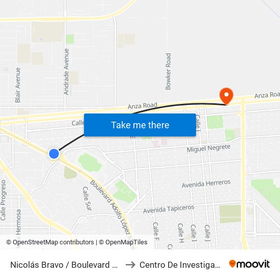 Nicolás Bravo / Boulevard Adolfo López Mateos to Centro De Investigaciones Culturales map