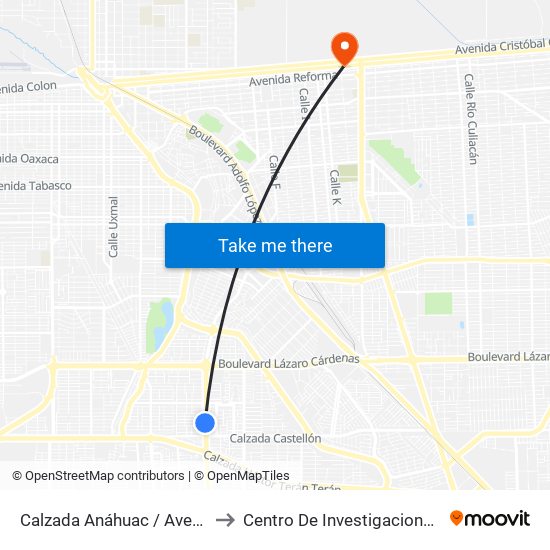 Calzada Anáhuac / Avenida Gerona to Centro De Investigaciones Culturales map