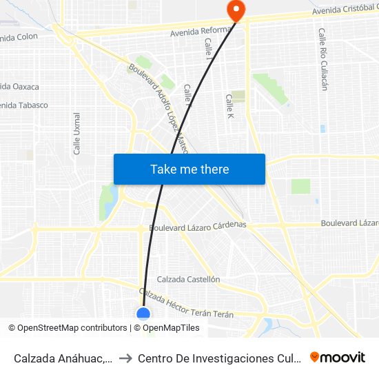 Calzada Anáhuac, 398 to Centro De Investigaciones Culturales map