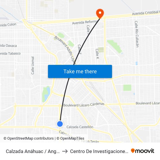 Calzada Anáhuac / Angel Vásquez to Centro De Investigaciones Culturales map