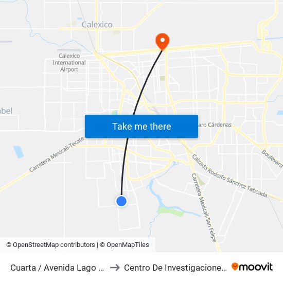 Cuarta / Avenida Lago Xochimilco to Centro De Investigaciones Culturales map