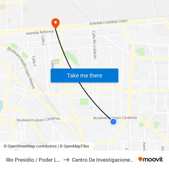 Río Presidio / Poder Legislativo to Centro De Investigaciones Culturales map
