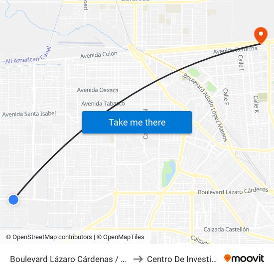 Boulevard Lázaro Cárdenas / Calzada Juan Bautista De Anza to Centro De Investigaciones Culturales map