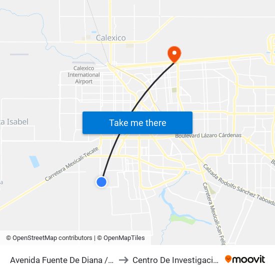 Avenida Fuente De Diana / Fuente De Musas to Centro De Investigaciones Culturales map