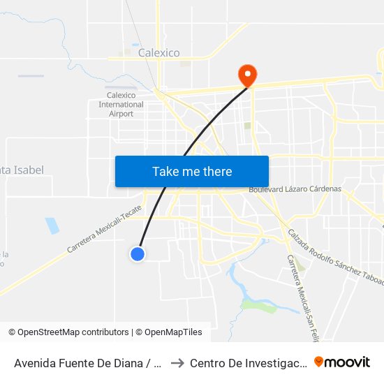 Avenida Fuente De Diana / Fuente De La Alegría to Centro De Investigaciones Culturales map