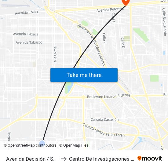 Avenida Decisión / Seguridad to Centro De Investigaciones Culturales map