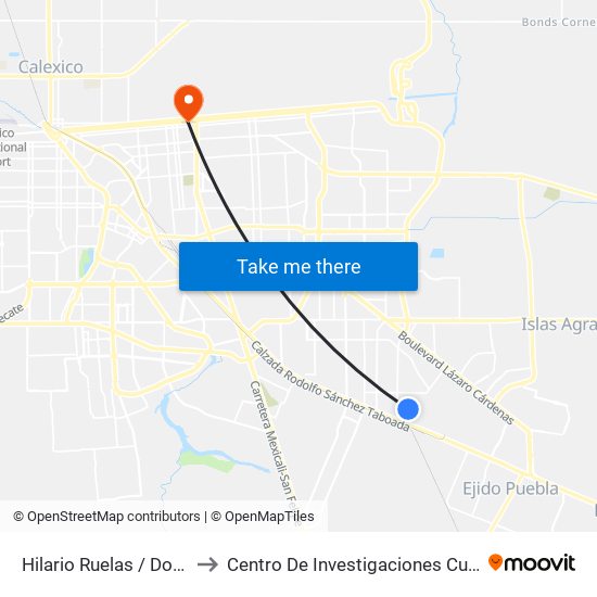 Hilario Ruelas / Doceava to Centro De Investigaciones Culturales map