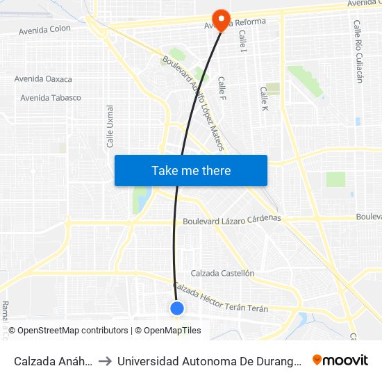 Calzada Anáhuac, 398 to Universidad Autonoma De Durango Campus Mexicali map