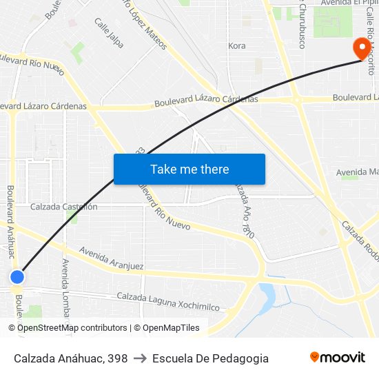 Calzada Anáhuac, 398 to Escuela De Pedagogia map