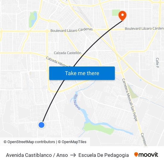 Avenida Castiblanco / Anso to Escuela De Pedagogia map