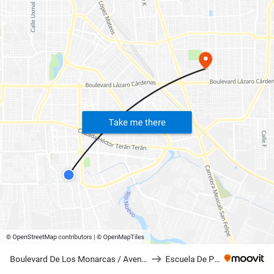 Boulevard De Los Monarcas / Avenida De Las Heráldicas to Escuela De Pedagogia map