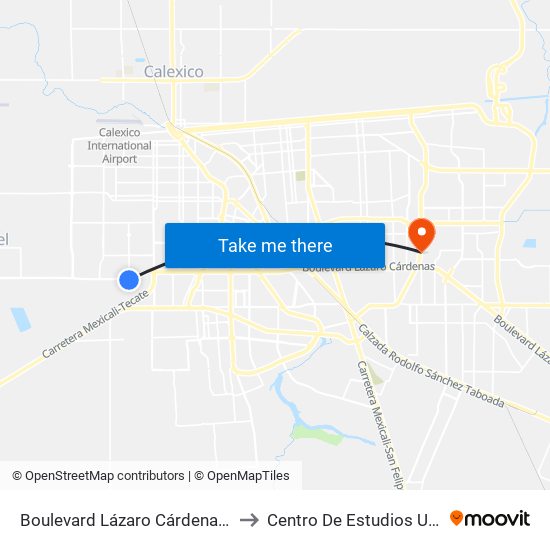 Boulevard Lázaro Cárdenas / Calzada Naciones Unidas to Centro De Estudios Universitarios Xochicalco map
