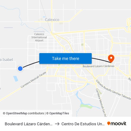 Boulevard Lázaro Cárdenas / Capitán Juan Mange to Centro De Estudios Universitarios Xochicalco map