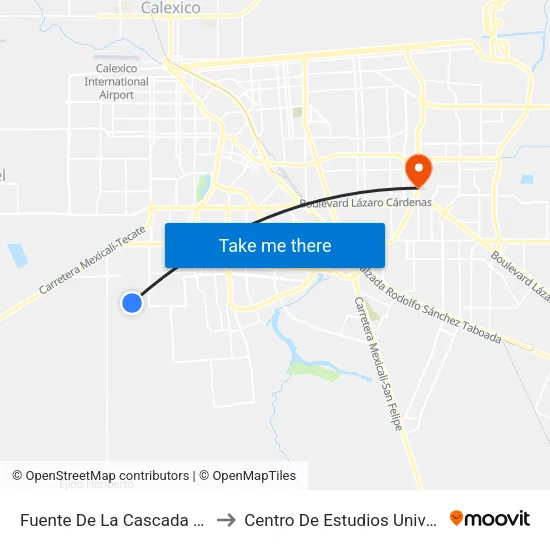 Fuente De La Cascada / Fuente De Medusa to Centro De Estudios Universitarios Xochicalco map