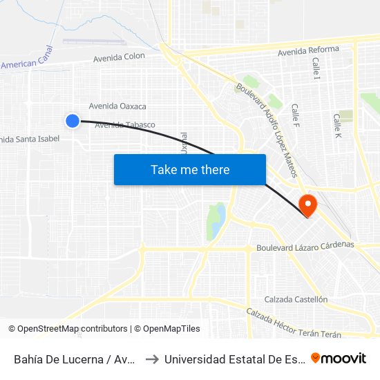 Bahía De Lucerna / Avenida Santo Tomás to Universidad Estatal De Estudios Pedagogicos map