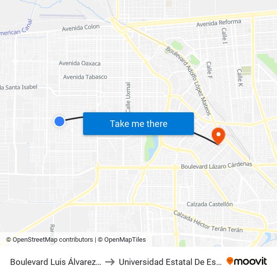 Boulevard Luis Álvarez / Avenida España to Universidad Estatal De Estudios Pedagogicos map