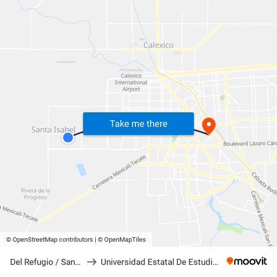 Del Refugio / Santa Dolores to Universidad Estatal De Estudios Pedagogicos map