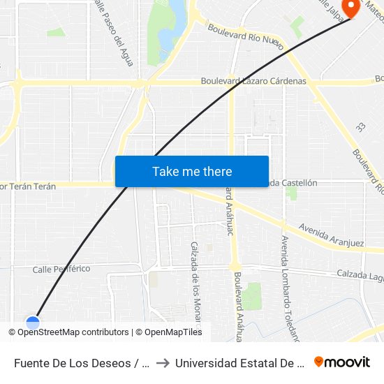 Fuente De Los Deseos / Fuente De Los Tritones to Universidad Estatal De Estudios Pedagogicos map