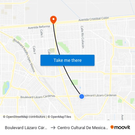 Boulevard Lázaro Cárdenas / 5 De Febrero to Centro Cultural De Mexicali, Seminario Diocesano map