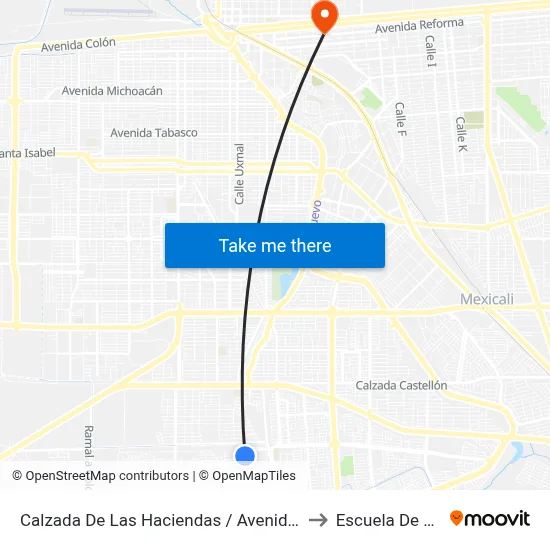 Calzada De Las Haciendas / Avenida Barcino to Escuela De Artes map