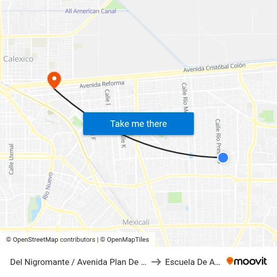 Del Nigromante / Avenida Plan De Ayutla to Escuela De Artes map