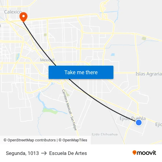 Segunda, 1013 to Escuela De Artes map