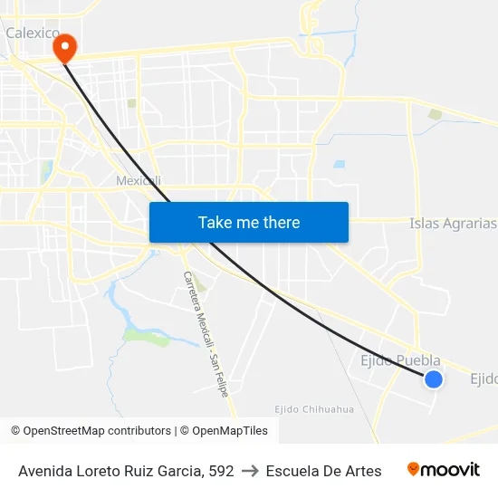 Avenida Loreto Ruiz Garcia, 592 to Escuela De Artes map