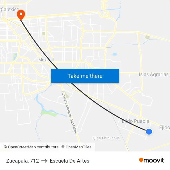 Zacapala, 712 to Escuela De Artes map
