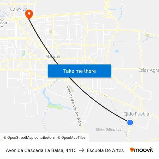 Avenida Cascada La Balsa, 4415 to Escuela De Artes map