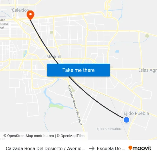 Calzada Rosa Del Desierto / Avenida Zapotitlán to Escuela De Artes map