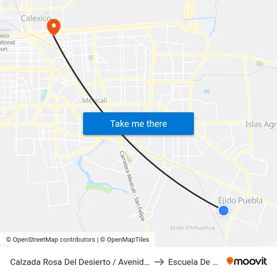 Calzada Rosa Del Desierto / Avenida Xelhua to Escuela De Artes map