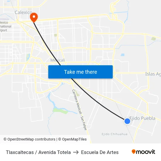 Tlaxcaltecas / Avenida Totela to Escuela De Artes map
