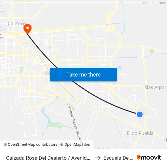 Calzada Rosa Del Desierto / Avenida Alejandrita to Escuela De Artes map