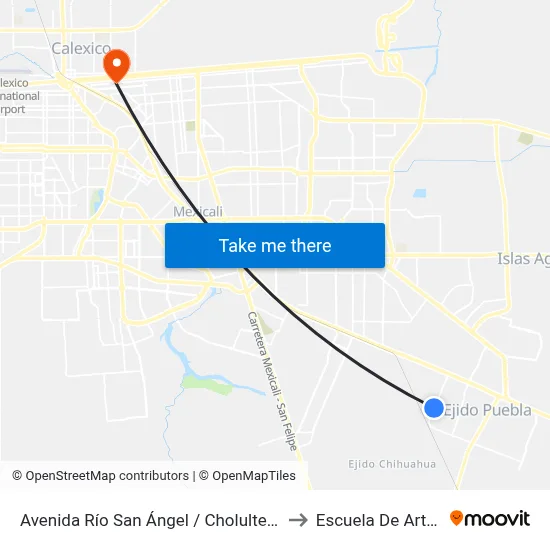 Avenida Río San Ángel / Cholulteca to Escuela De Artes map
