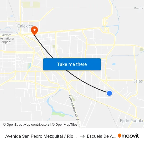 Avenida San Pedro Mezquital / Río Ródano to Escuela De Artes map