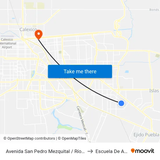 Avenida San Pedro Mezquital / Río Verde to Escuela De Artes map