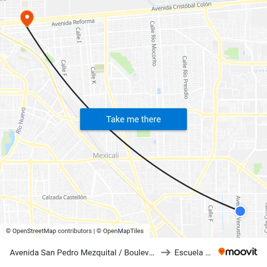 Avenida San Pedro Mezquital / Boulevard Venustiano Carranza to Escuela De Artes map