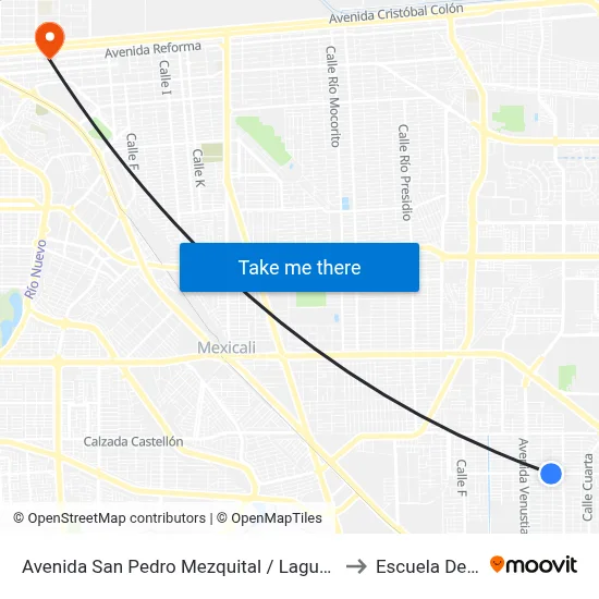 Avenida San Pedro Mezquital / Laguna De Guzmán to Escuela De Artes map
