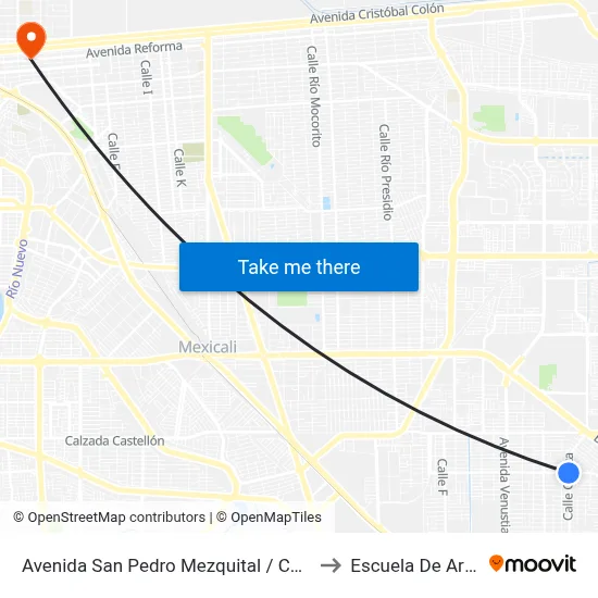 Avenida San Pedro Mezquital / Cuarta to Escuela De Artes map