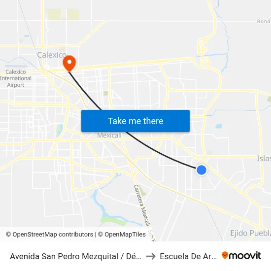 Avenida San Pedro Mezquital / Décima to Escuela De Artes map