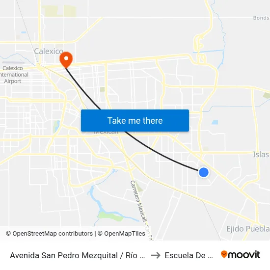 Avenida San Pedro Mezquital / Río Zitacuaro to Escuela De Artes map