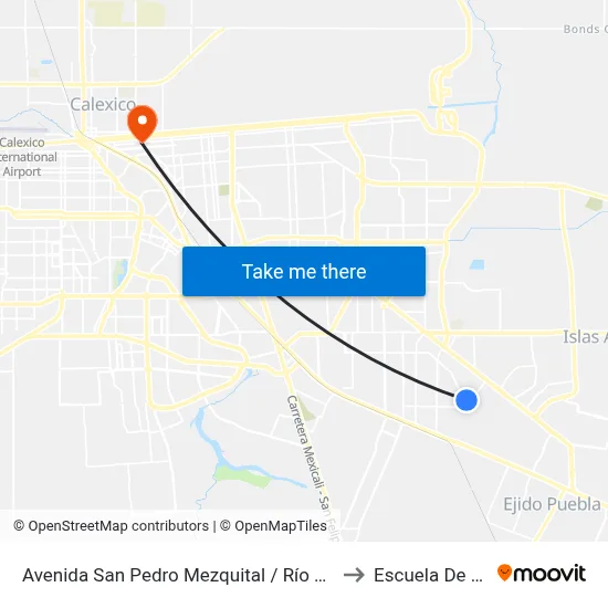 Avenida San Pedro Mezquital / Río Tacambaro to Escuela De Artes map