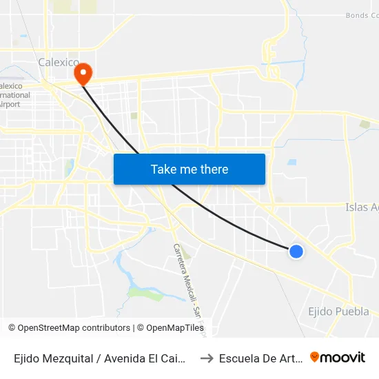 Ejido Mezquital / Avenida El Caimán to Escuela De Artes map