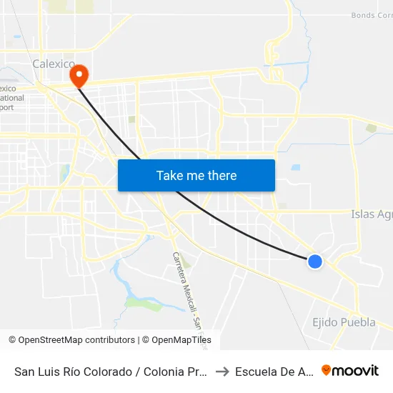 San Luis Río Colorado / Colonia Progreso to Escuela De Artes map