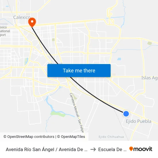 Avenida Río San Ángel / Avenida De La Cerámica to Escuela De Artes map